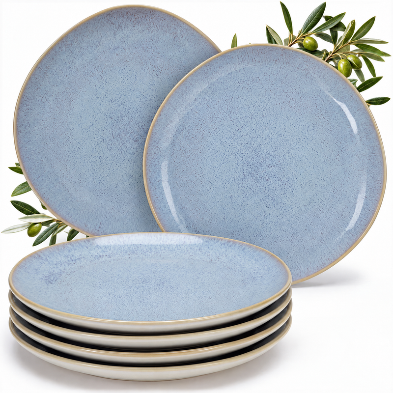 Assiettes plates Porto Horizon, lot de 6