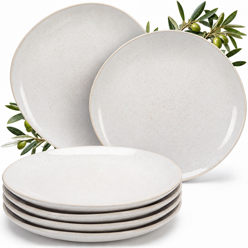Assiettes plates Porto Pearl, lot de 6