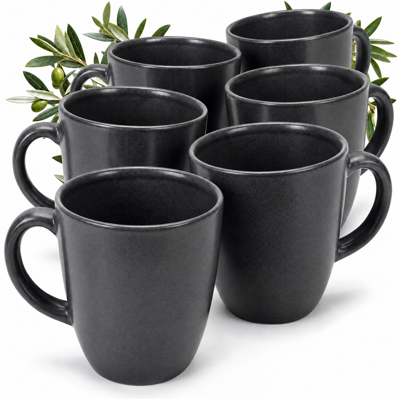Mugs Algarve Basalt, lot de 6