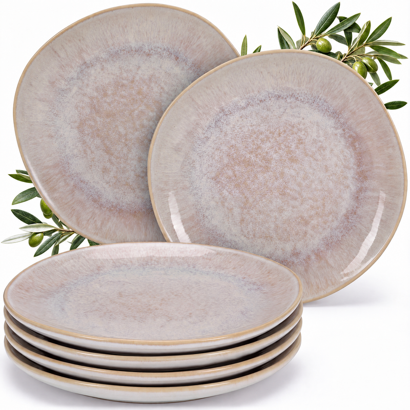 Assiettes plates Porto Cashmere, lot de 6
