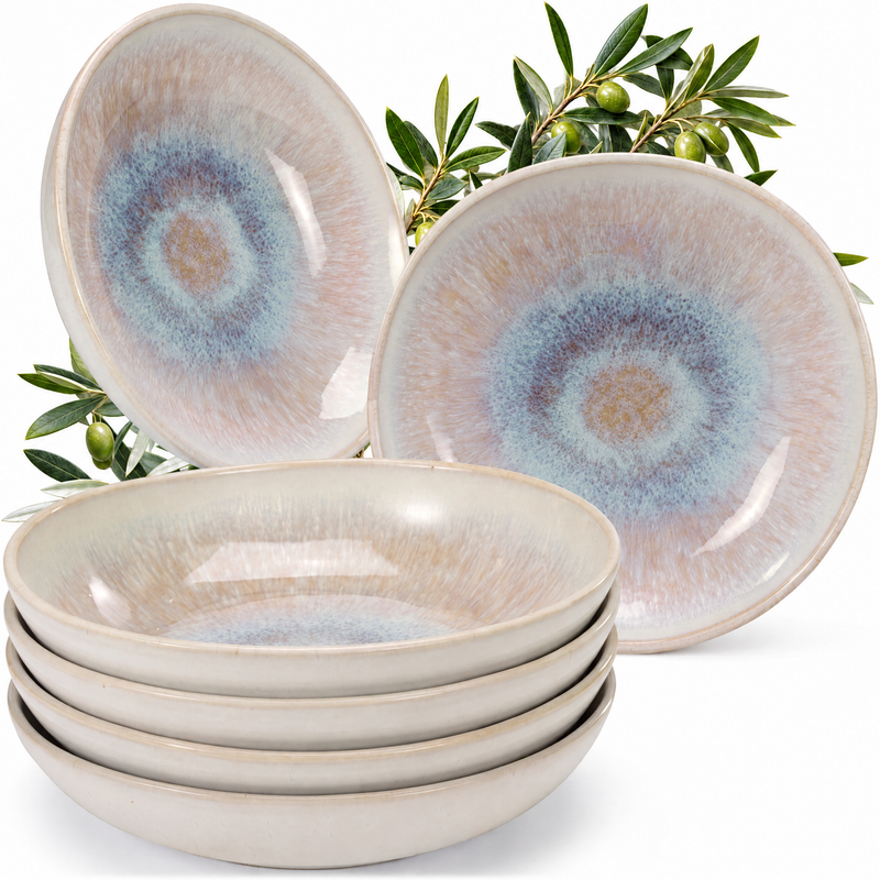 Assiettes creuses Porto Cashmere, lot de 6