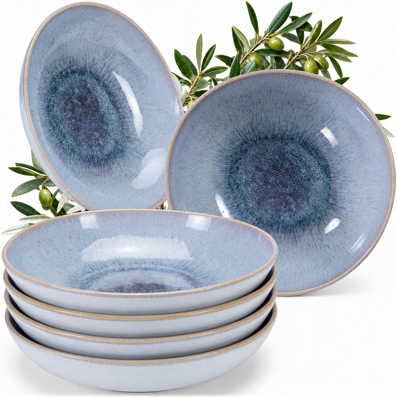 Assiettes creuses Porto Horizon, lot de 6