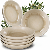 Assiettes creuses Algarve Vanilla, lot de 6