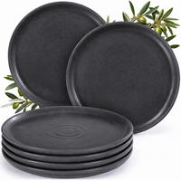 Assiettes plates Algarve Basalt, lot de 6