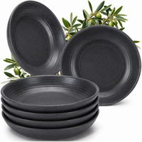 Assiettes creuses Algarve Basalt, lot de 6